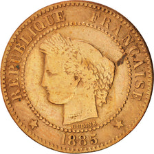 France, Cérès, 2 Centimes, 1885, Paris, F(12-15), Bronze, KM:827.1
