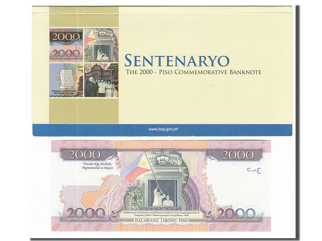 Billet, Philippines, 2000 Piso, 2001, KM:189b, NEUF
