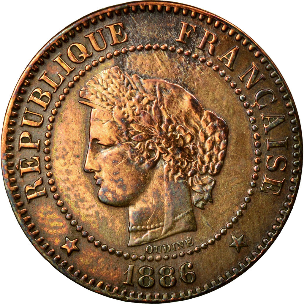 Coin, France, Cérès, 2 Centimes, 1886, Paris, VF(30-35), Bronze, KM:827.1