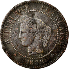 Munten, Frankrijk, Cérès, 2 Centimes, 1888, Paris, FR, Bronze, KM:827.1