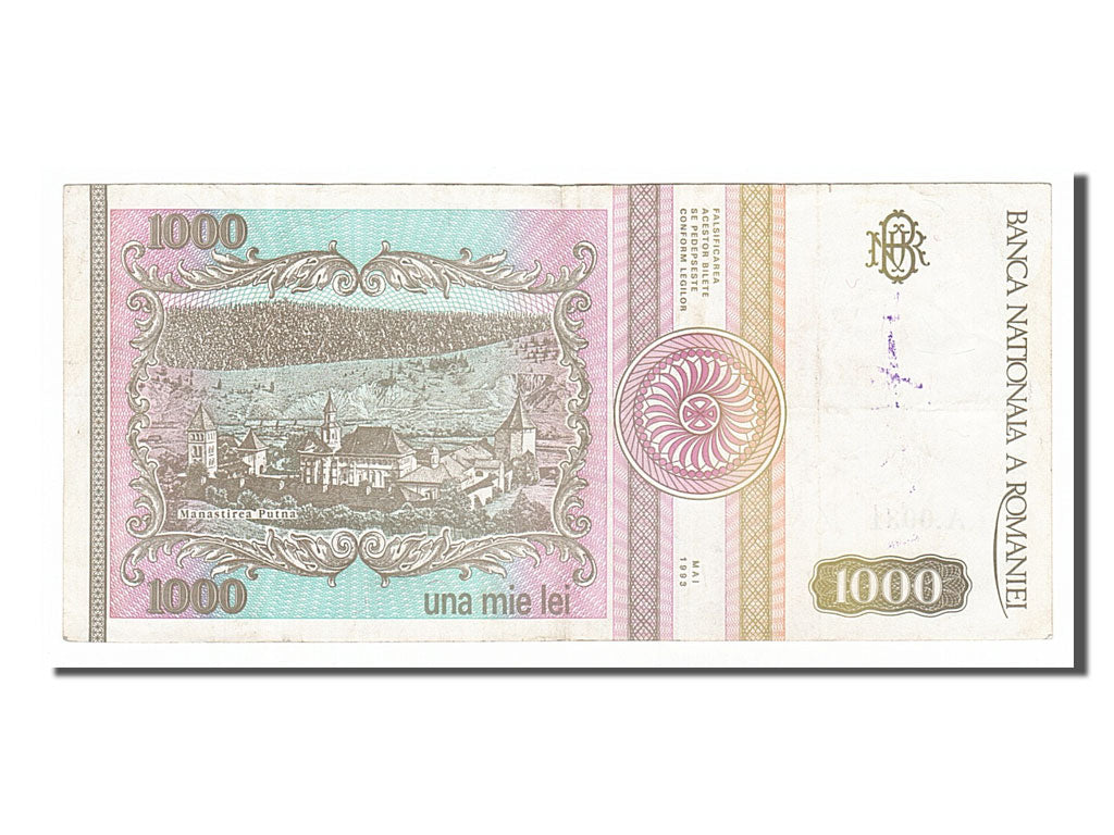 Romania, 1000 Lei, 1993, KM #102, 1993-05-01, EF(40-45), A.0031