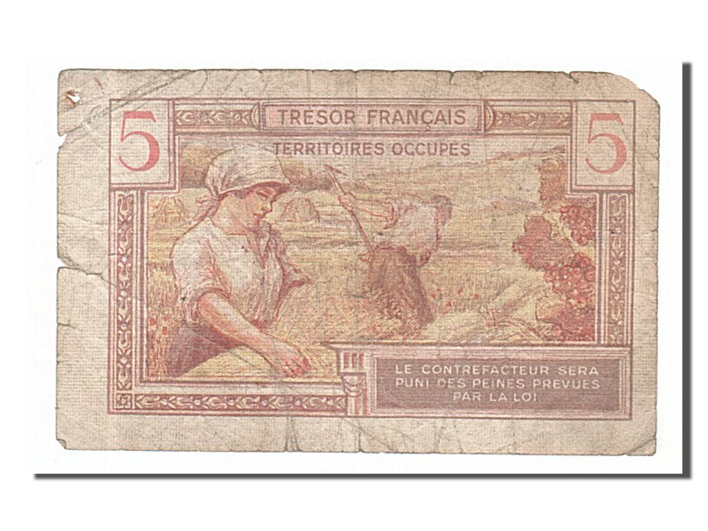 Banknote, France, 10 Francs, 1947 French Treasury, 1947, VG(8-10), Fayette:VF