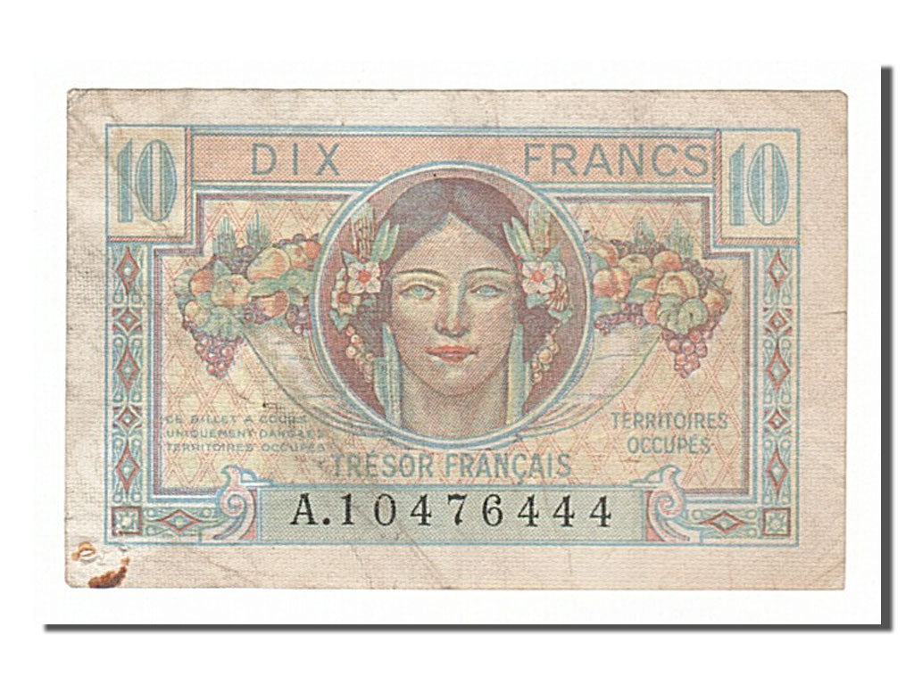 France, 50 Francs, 1947 French Treasury, 1947, KM #M8, VF(20-25), A.10476444,...