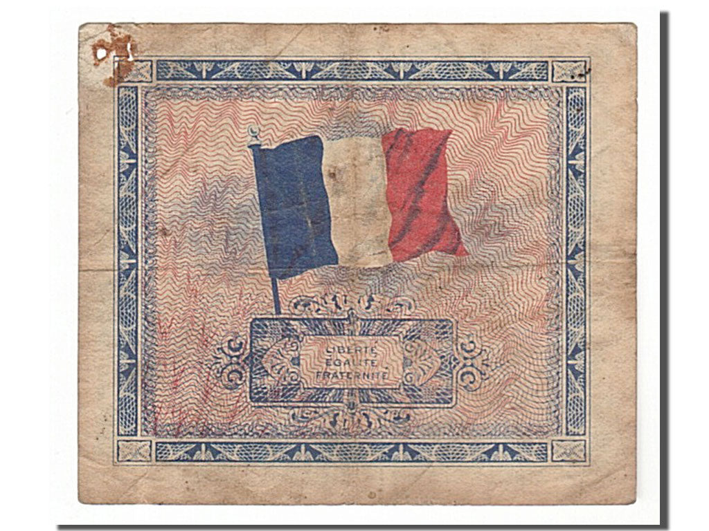 France, 5 Francs, 1944 Flag/France, 1944, KM #115a, F(12-15), 41366977, Fayette.
