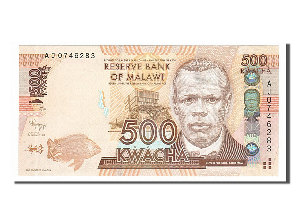 Banknote, Malawi, 500 Kwacha, 2012, 2012-01-01, UNC(65-70)