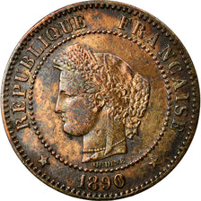 Coin, France, Cérès, 2 Centimes, 1890, Paris, EF(40-45), Bronze, KM:827.1