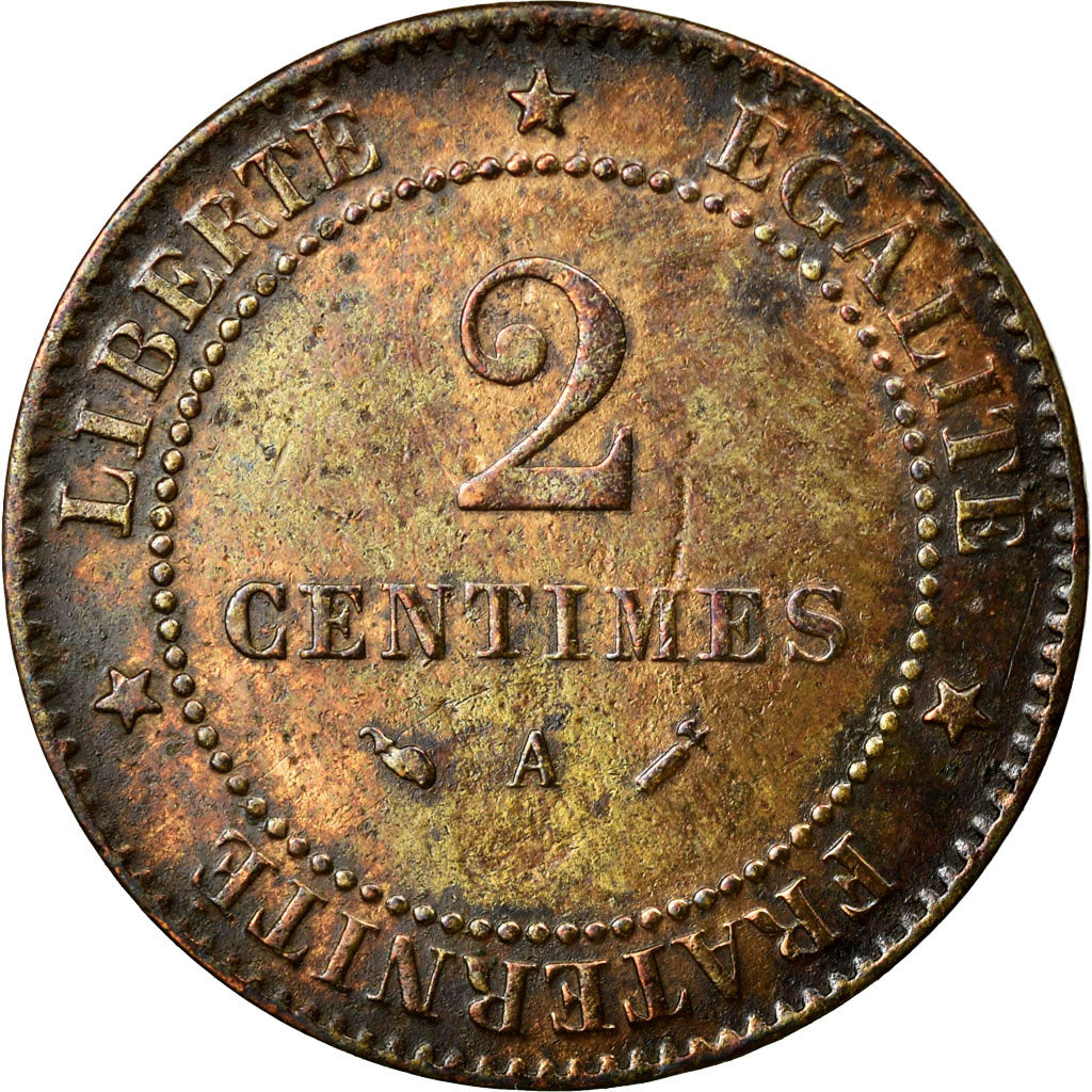 Coin, France, Cérès, 2 Centimes, 1890, Paris, EF(40-45), Bronze, KM:827.1