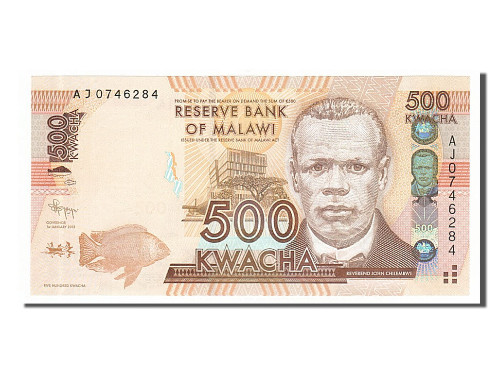 Malawi, 500 Kwacha, 2012, KM #61, 2012-01-01, UNC(65-70), AJ0746284