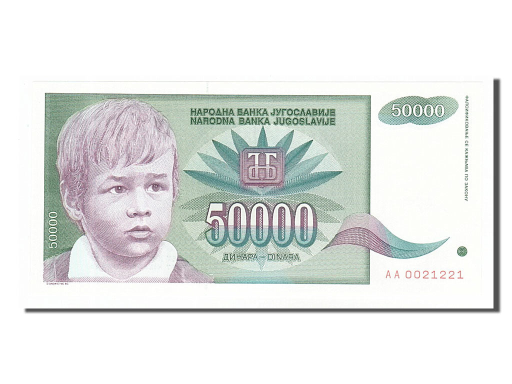 Banknote, Yugoslavia, 50,000 Dinara, 1992, UNC(65-70)