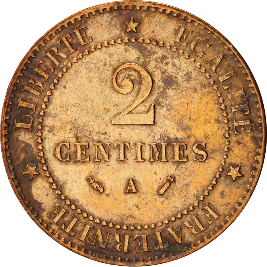 Coin, France, Cérès, 2 Centimes, 1892, Paris, EF(40-45), Bronze, KM:827.1