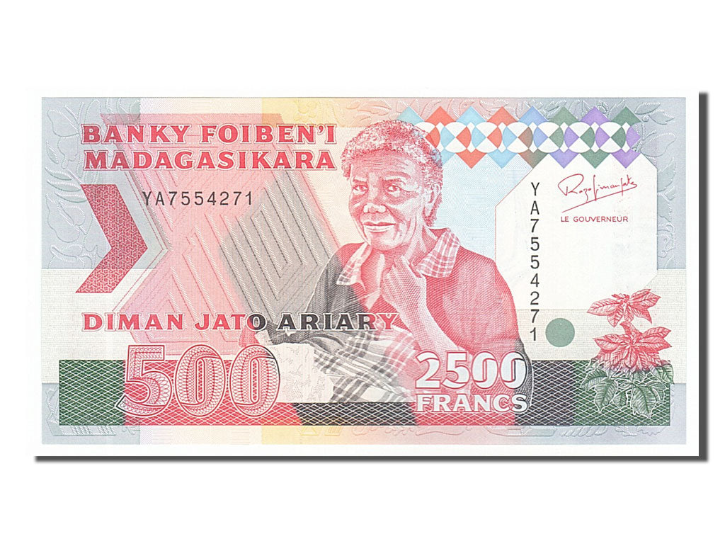 Madagascar, 2500 Francs, 1993, UNC(65-70), YA7554271