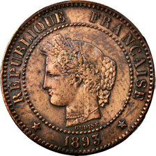 Moneta, Francja, Cérès, 2 Centimes, 1893, Paris, VF(30-35), Bronze, KM:827.1