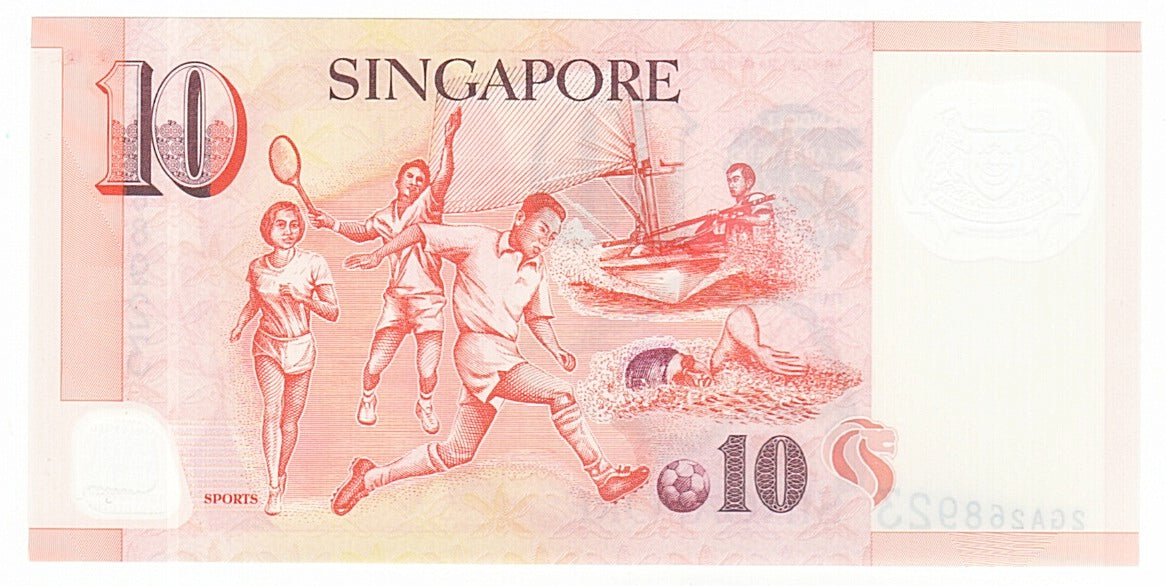 Singapore, 10 Dollars, 2005, KM #48a, UNC(65-70), 2GA268923