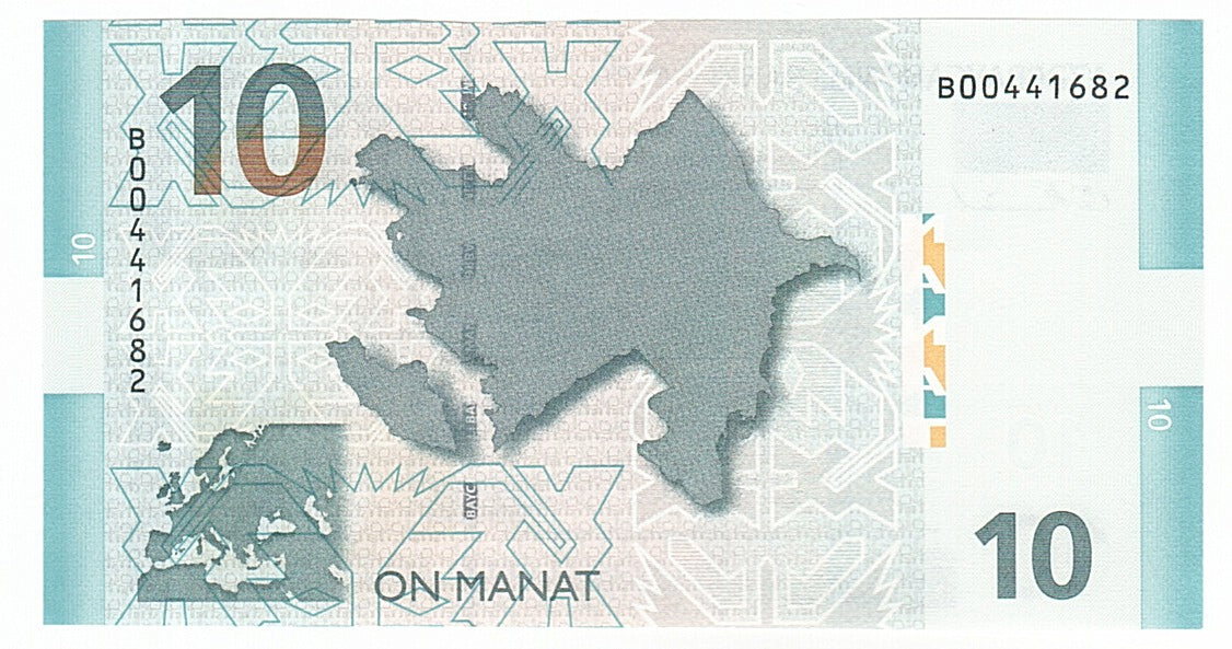 Banknote, Azerbaijan, 10 Manat, 2005, UNC(65-70)