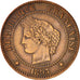 France, Cérès, 2 Centimes, 1895, Paris, EF(40-45), Bronze, KM:827.1, Gadoury 105
