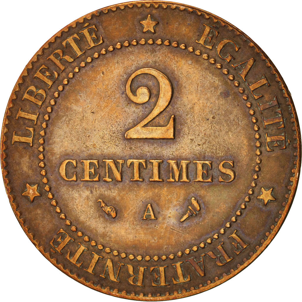 Moneta, Francia, Cérès, 2 Centimes, 1897, Paris, BB, Bronzo, KM:827.1