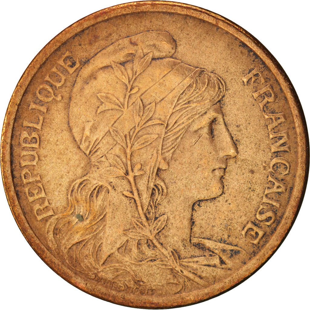 Frankreich, Dupuis, 2 Centimes, 1901, Paris, EF(40-45), Bronze,KM:841,Gadoury107