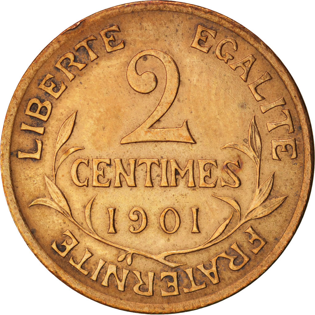 Frankreich, Dupuis, 2 Centimes, 1901, Paris, EF(40-45), Bronze,KM:841,Gadoury107