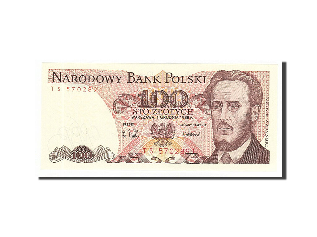 Banknote, Poland, 100 Zlotych, 1988, 1988-12-01, UNC(65-70)