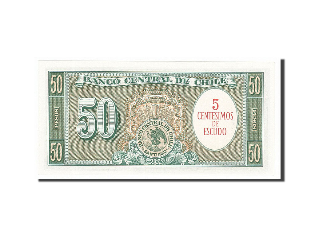 Banconote, Cile, 5 Centesimos on 50 Pesos, 1960, FDS