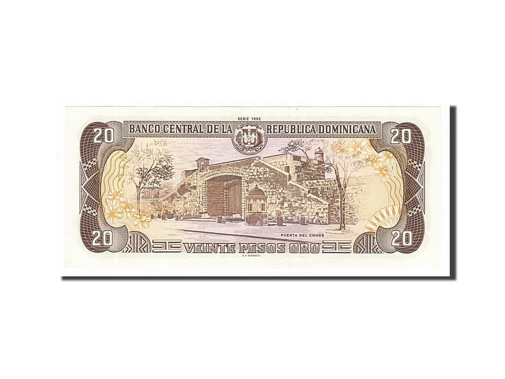 Banknote, Dominican Republic, 20 Pesos Oro, 1992, UNC(65-70)