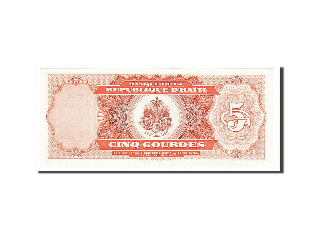 Banknote, Haiti, 5 Gourdes, 1992, UNC(63)