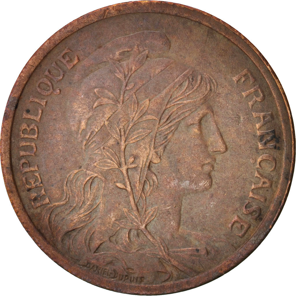 Frankreich, Dupuis, 2 Centimes, 1910, Paris, EF(40-45), Bronze,KM:841,Gadoury107