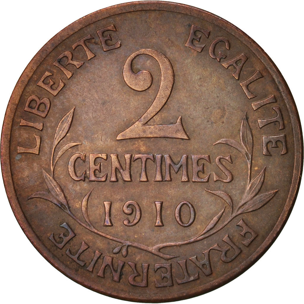Frankreich, Dupuis, 2 Centimes, 1910, Paris, EF(40-45), Bronze,KM:841,Gadoury107