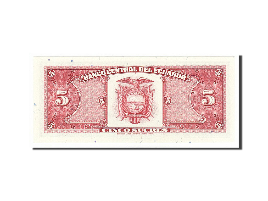 Banknote, Ecuador, 5 Sucres, 1988, 1988-11-22, UNC(65-70)