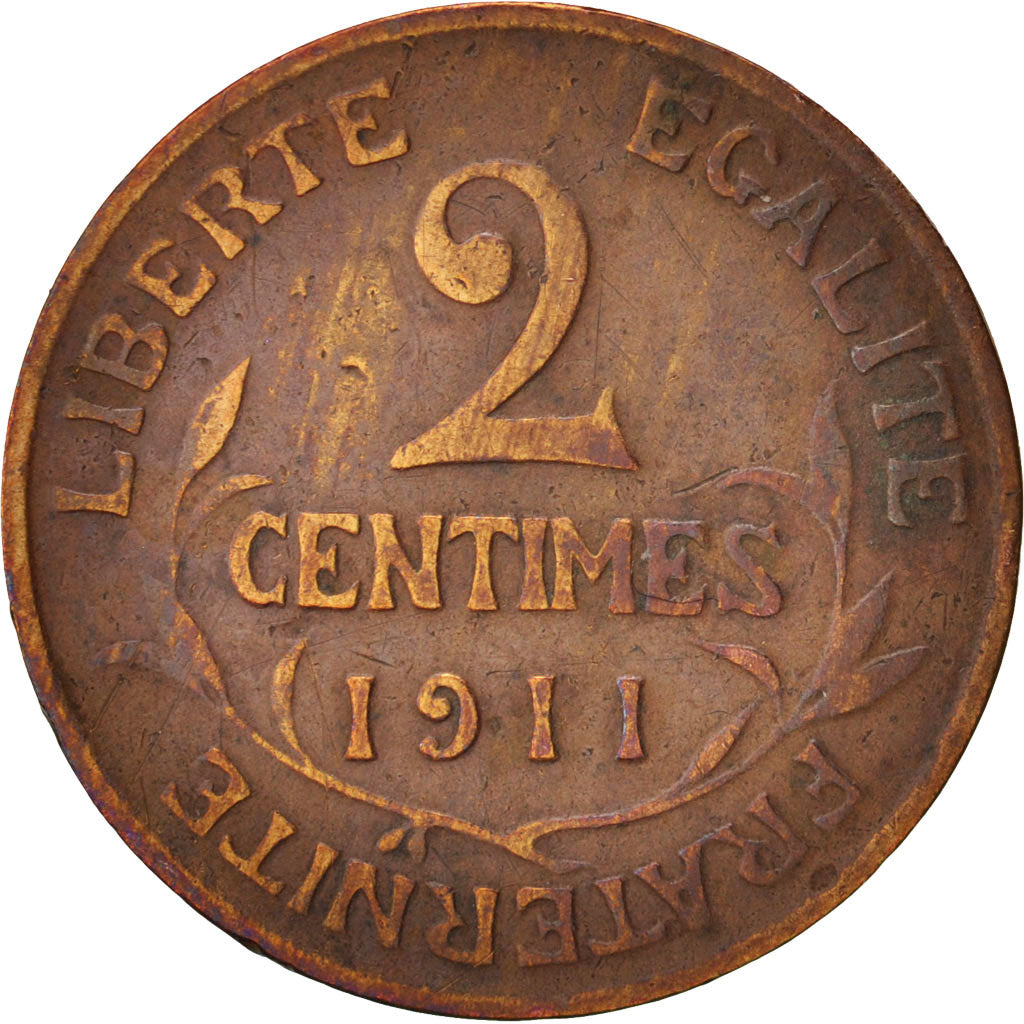 Coin, France, Dupuis, 2 Centimes, 1911, Paris, EF(40-45), Bronze, KM:841