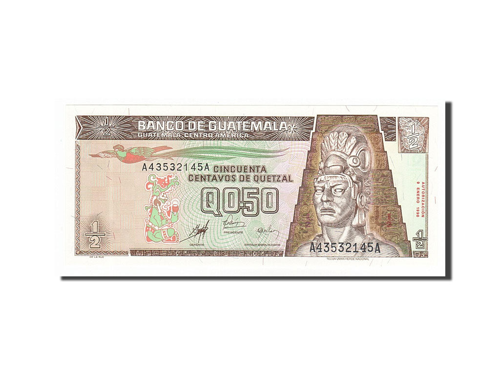 Guatemala, 1/2 Quetzal, 1998, 1998-01-02, FDS