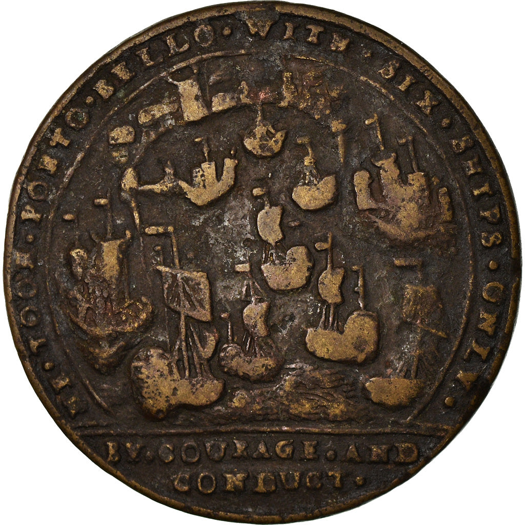 United Kingdom , Medal, Vernon, Vice Admiral of the Blue, Porto Bello, Shipping