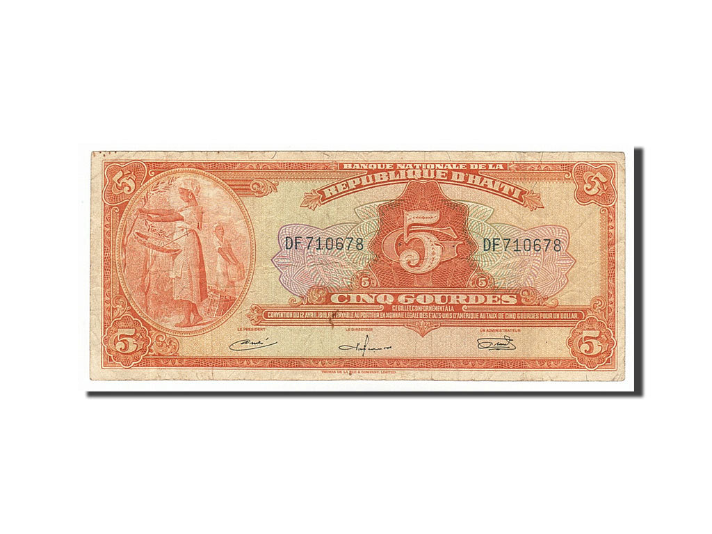 Haiti, 5 Gourdes, 1967, VF(30-35), DF710678
