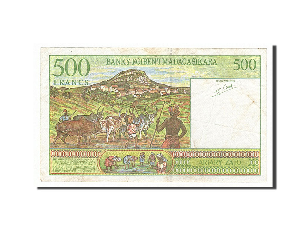 Banknote, Madagascar, 500 Francs = 100 Ariary, 1994, EF(40-45)