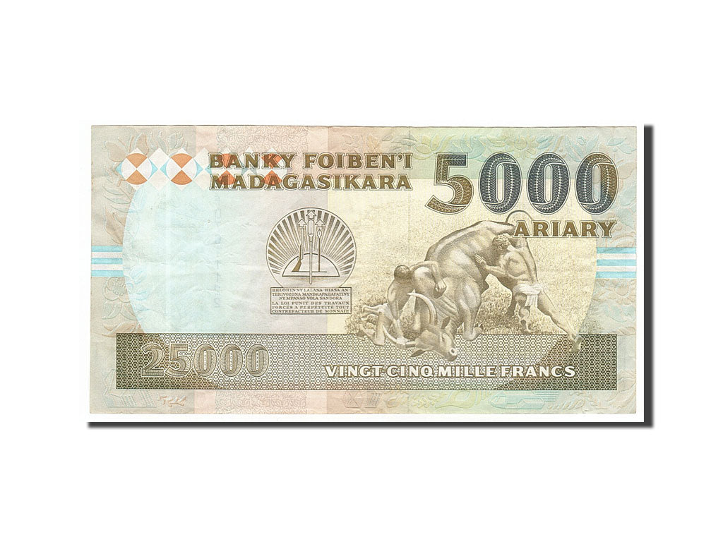 Madagascar, 25 000 Francs type 1988