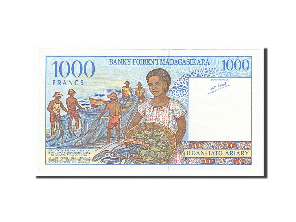 Banknote, Madagascar, 1000 Francs = 200 Ariary, 1994, UNC(60-62)