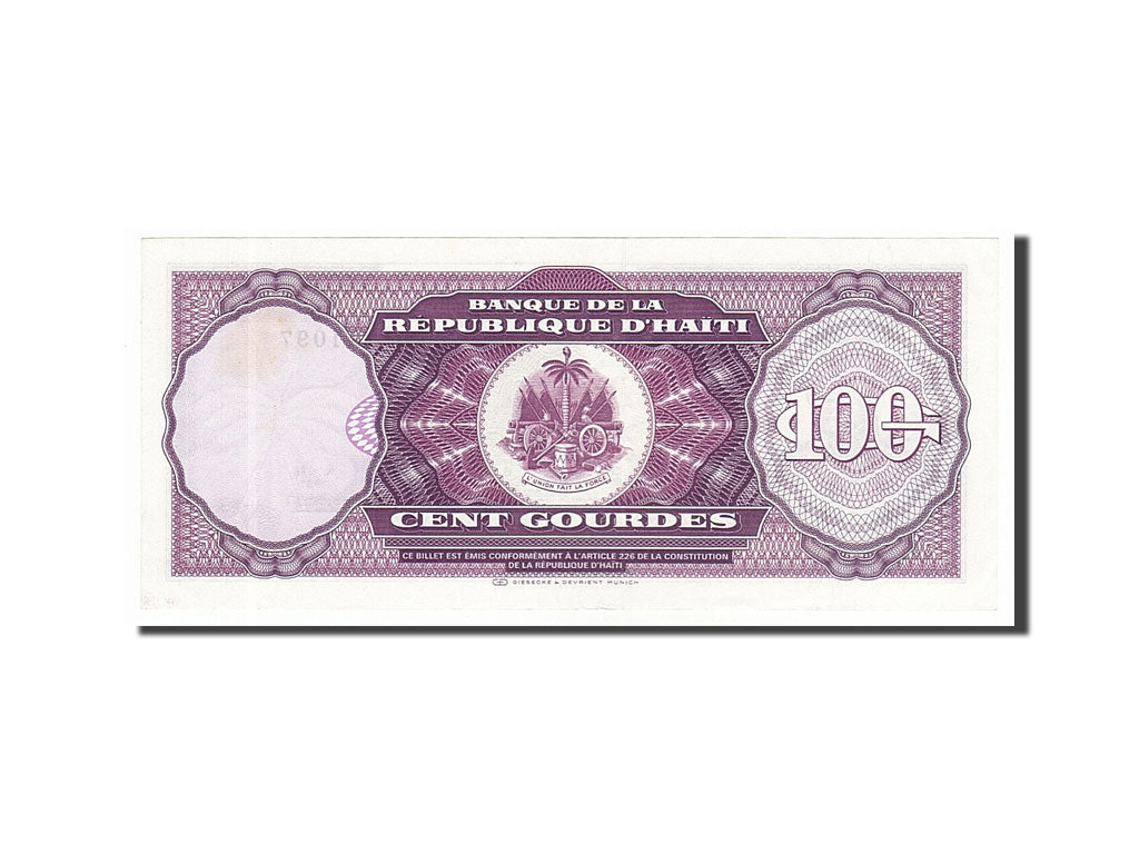 Banknote, Haiti, 100 Gourdes, 1991, AU(55-58)