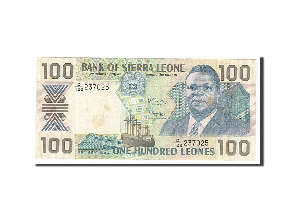 Banknote, Sierra Leone, 100 Leones, 1990, 1990-09-26, EF(40-45)