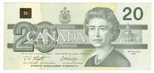 Canada, 20 Dollars, 1991, KM #97d, AU(55-58), EWE2003538