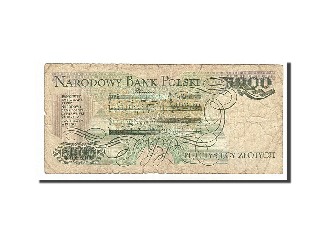 Billet, Pologne, 5000 Zlotych, 1982, 1982-06-01, TB