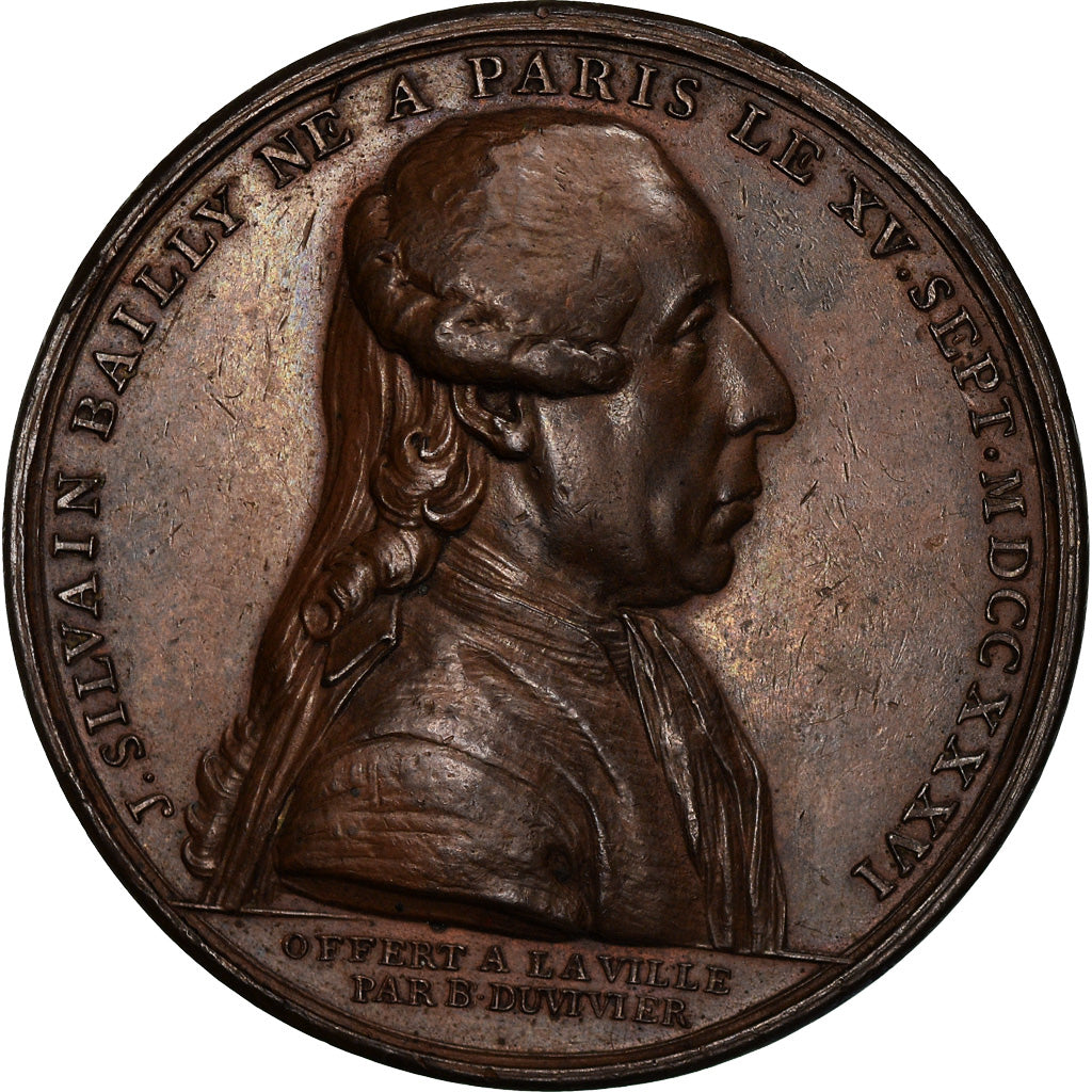 France, Médaille, Louis XVI, Silvain Bailly, Maire de Paris, History, 1789