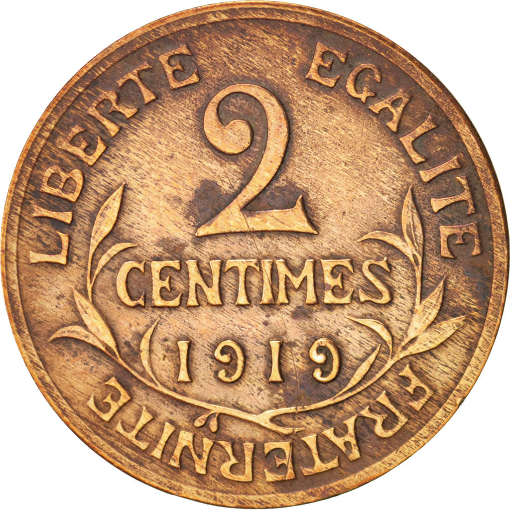 France, Dupuis, 2 Centimes, 1919, Paris, TTB, Bronze, KM:841, Gadoury:107