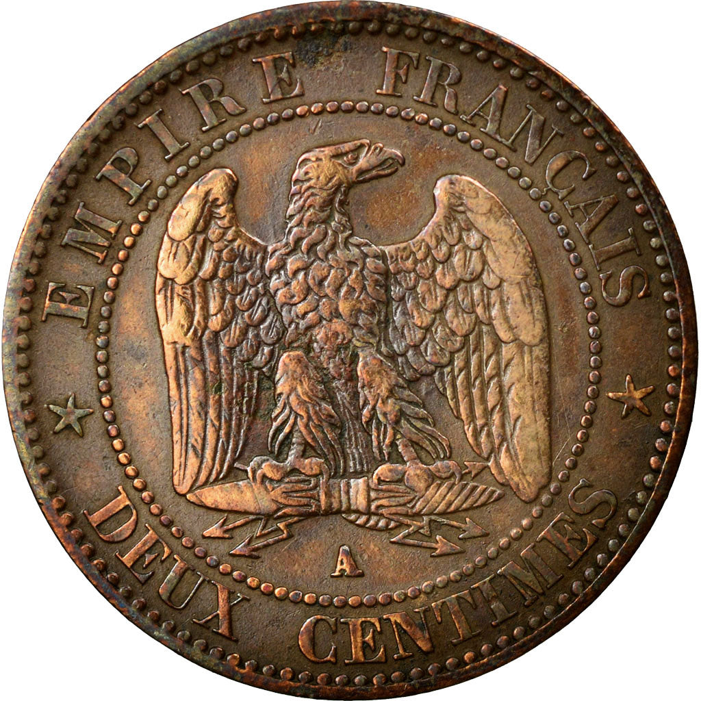 Coin, France, Napoleon III, Napoléon III, 2 Centimes, 1861, Paris, VF(30-35)