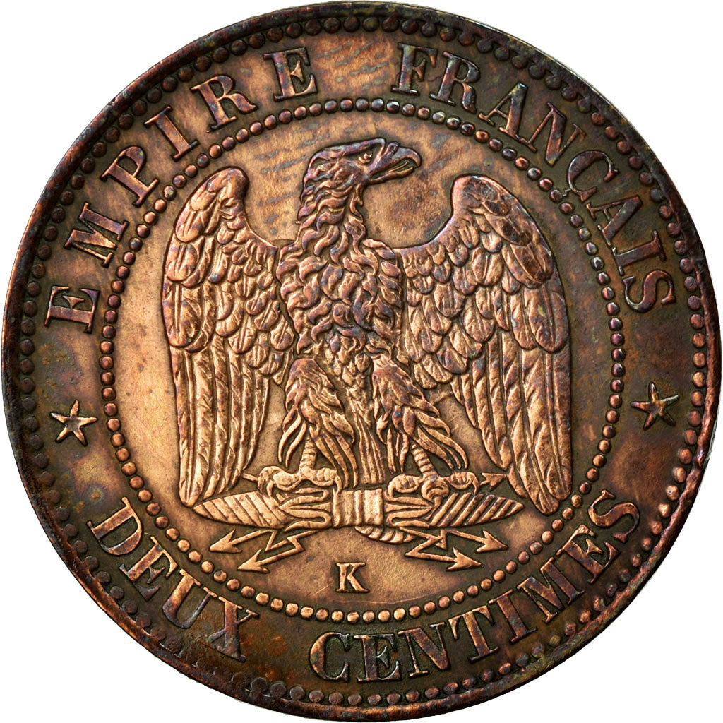 Coin, France, Napoleon III, Napoléon III, 2 Centimes, 1861, Bordeaux