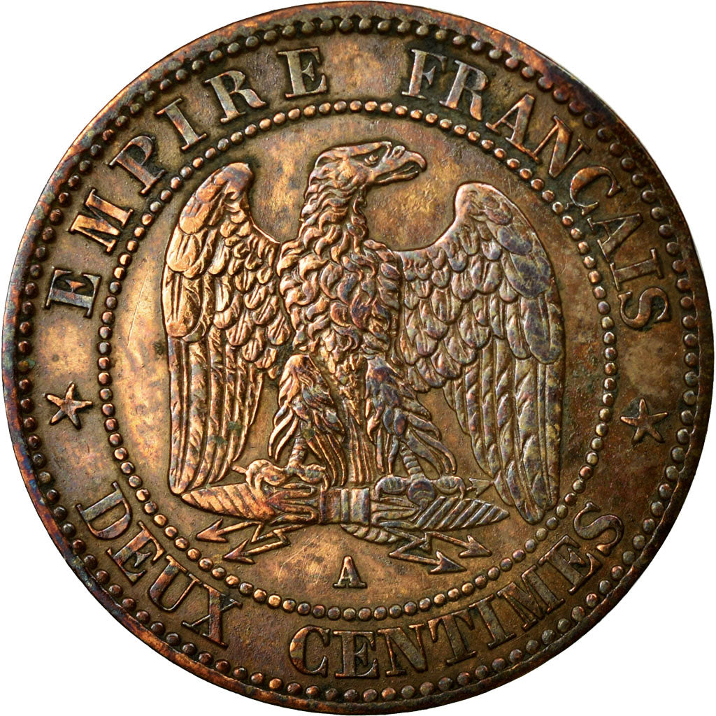 Monnaie, France, Napoleon III, Napoléon III, 2 Centimes, 1862, Paris, TTB