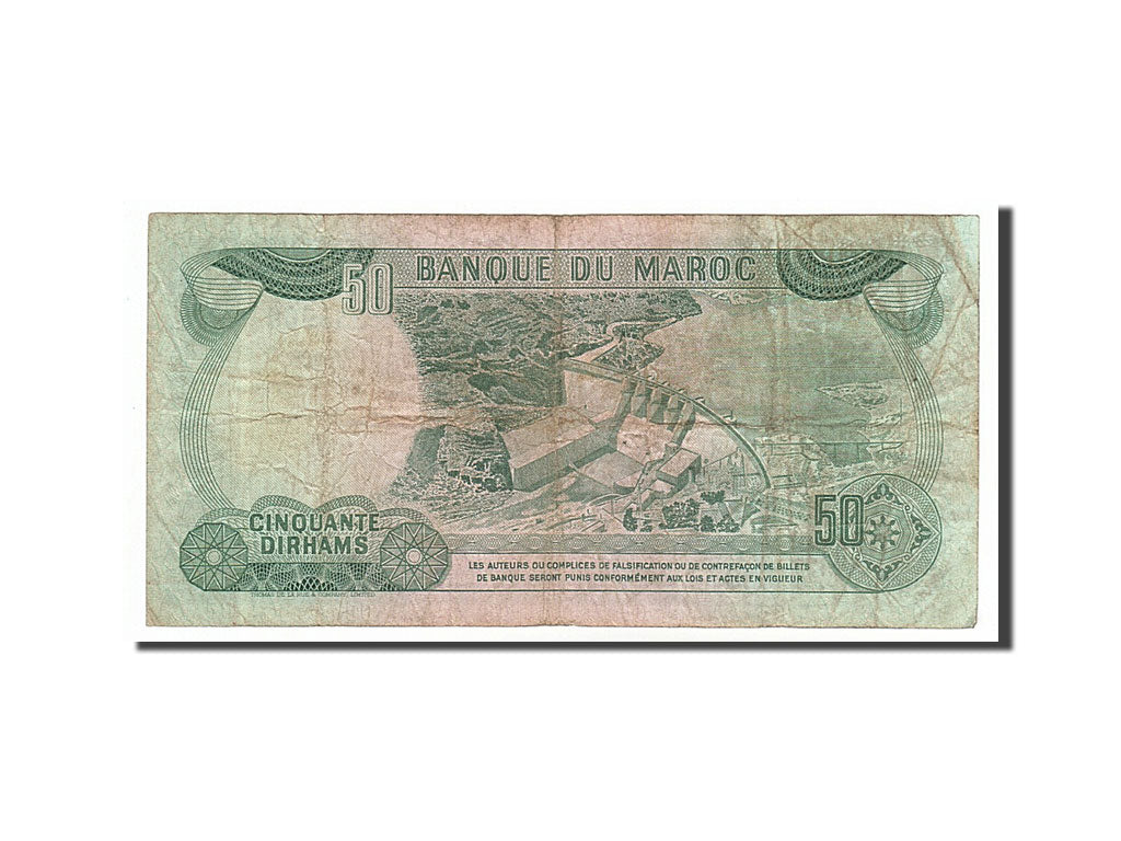 Maroc, 50 Dirhams type Hassan II