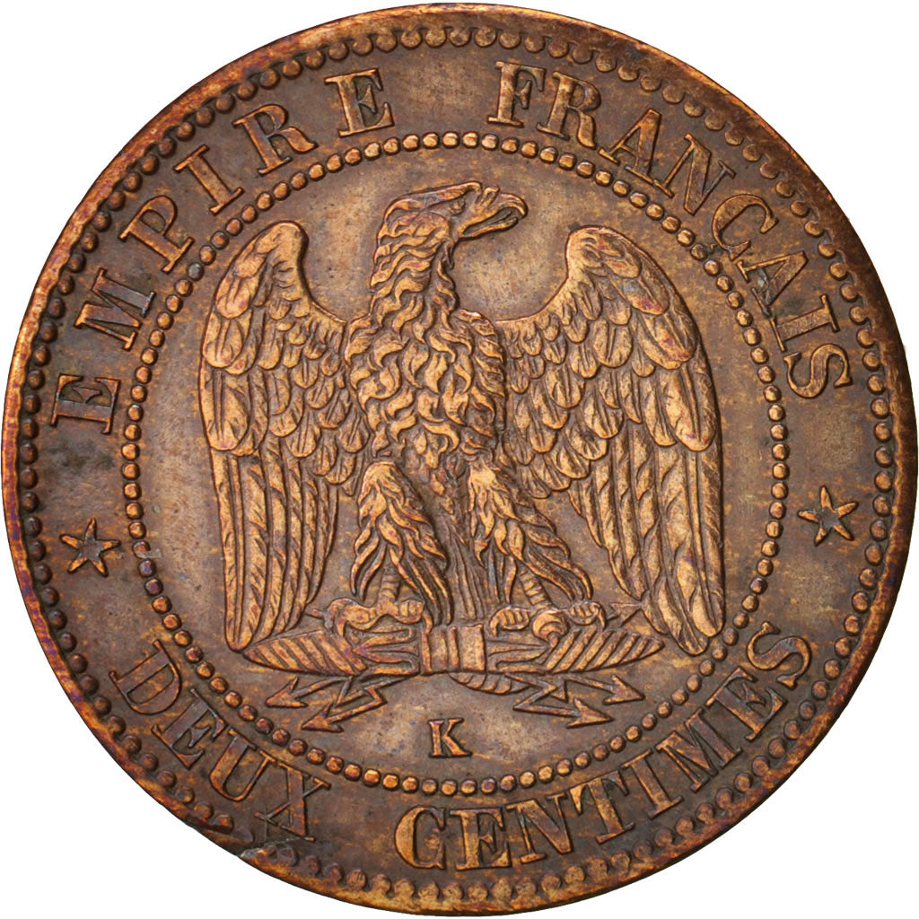 Coin, France, Napoleon III, Napoléon III, 2 Centimes, 1862, Bordeaux