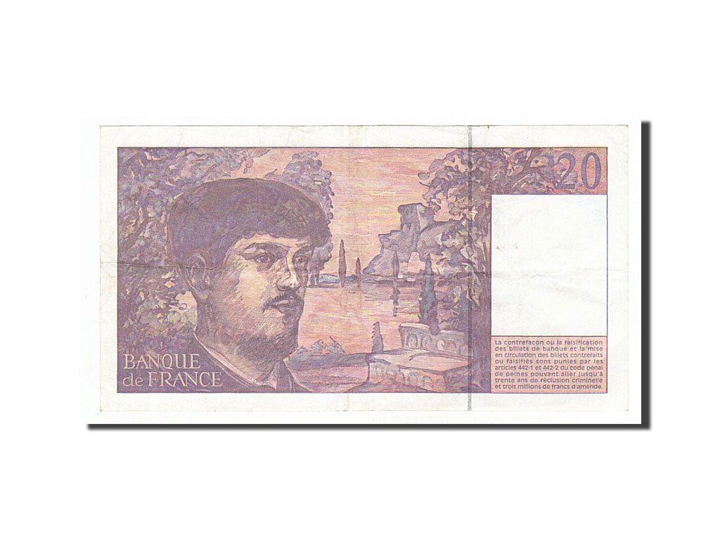 France, 20 Francs, 20 F 1980-1997 ''Debussy'', 1995, KM #151h, EF(40-45),...