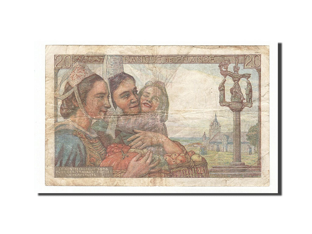 France, 20 Francs, 20 F 1942-1950 ''Pêcheur'', 1949, KM #100c, 1949-05-19, V...