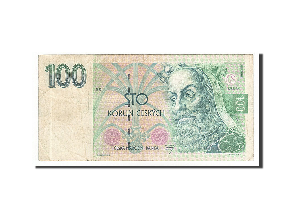 Banknote, Czech Republic, 100 Korun, 1993, VF(20-25)